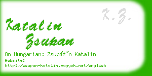 katalin zsupan business card